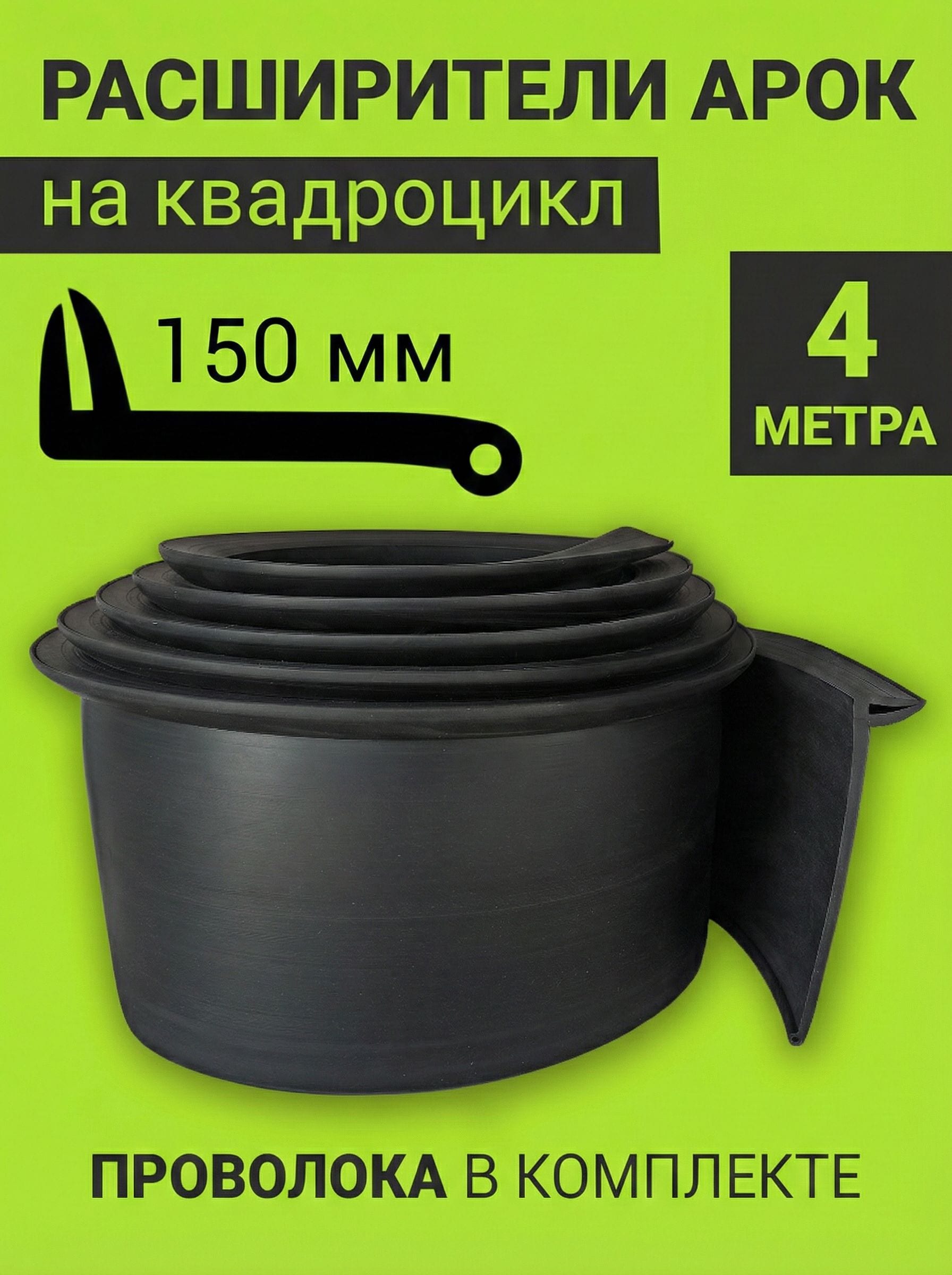 Расширители арок на квадроцикл универсальные (150 мм) (4 метра) с армирующей проволокой